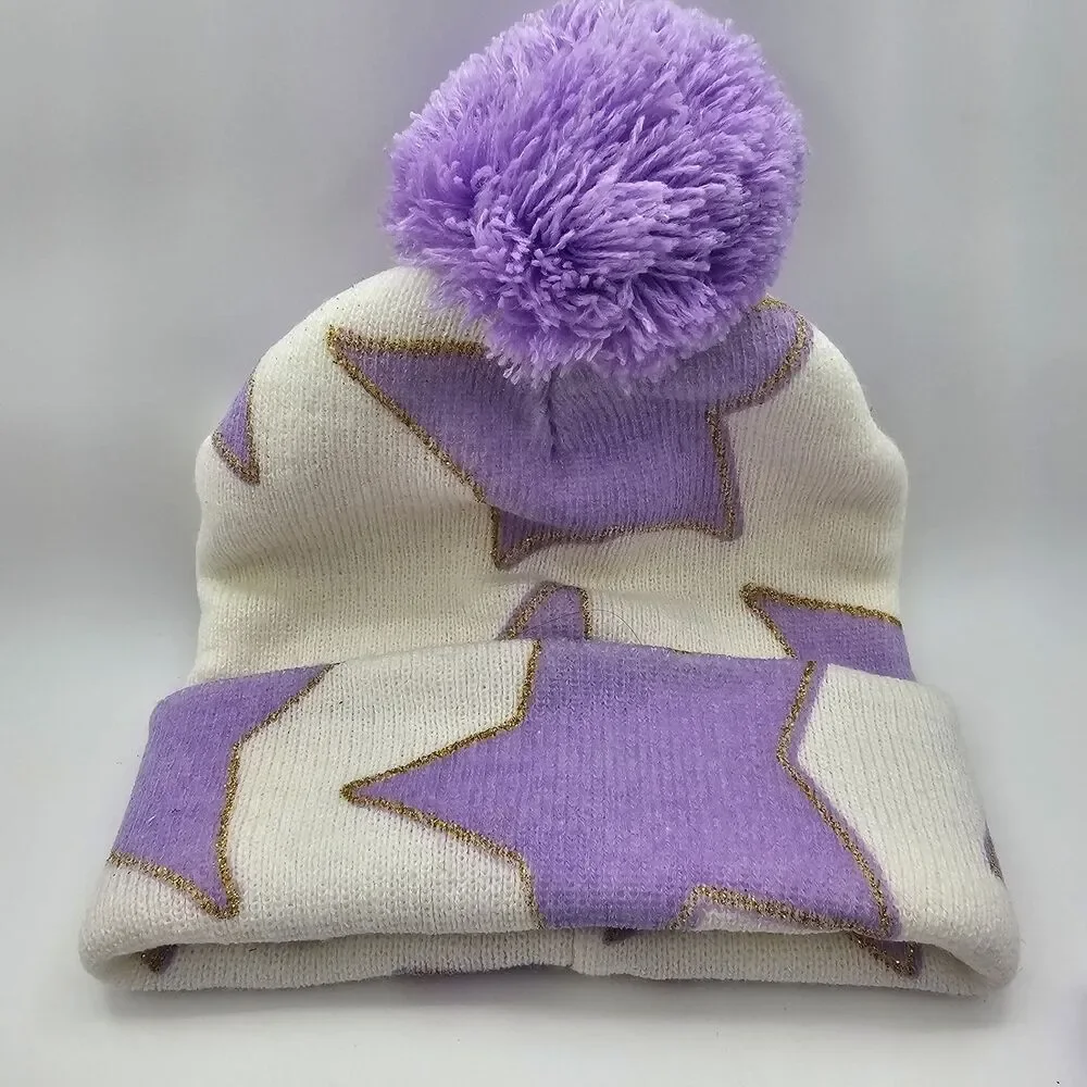 Berkshire Fashions Kids' Shooting Star Pom Beanie Hat & Glove Set
